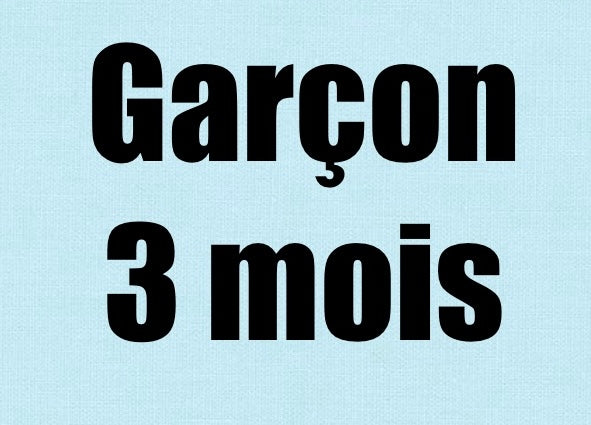 3 mois garçon