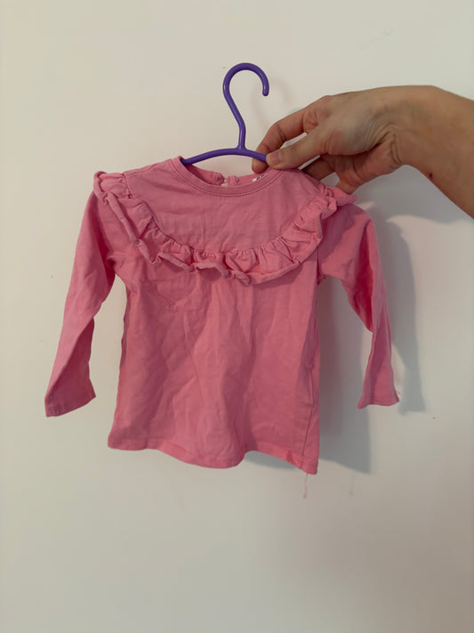 Gilet h&m 6-9 mois rose bonbon