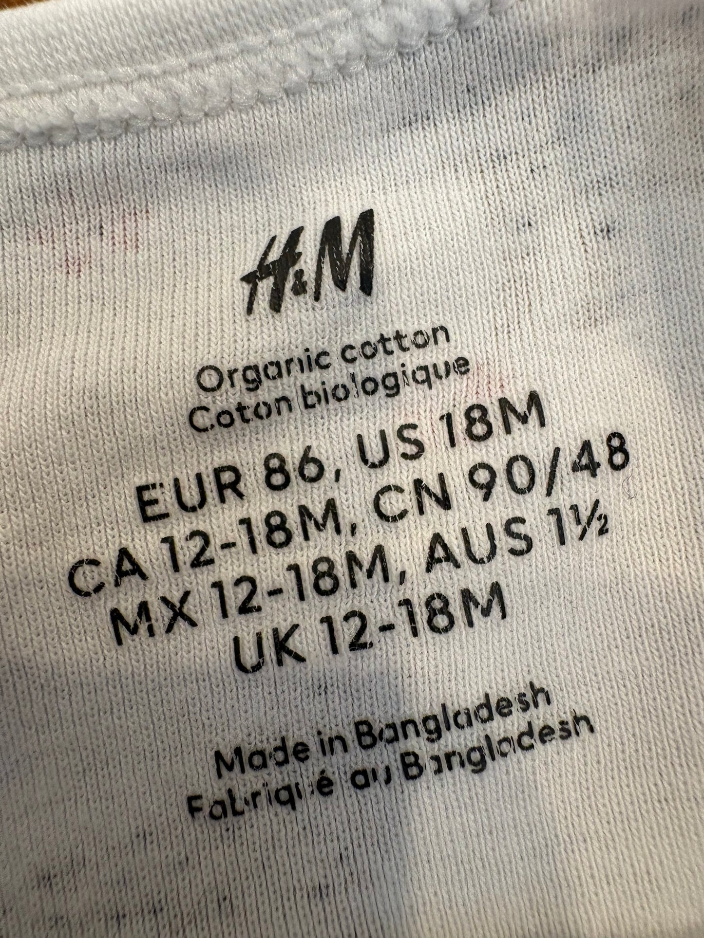 Cache couche h&m 12-18 mois (cmb)