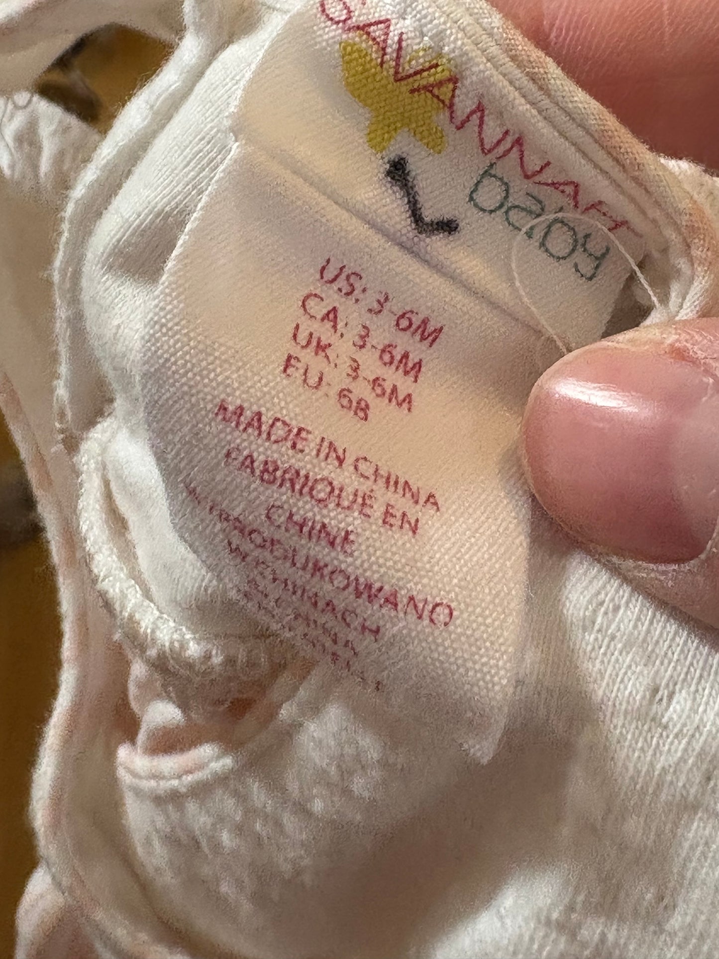 Robe savanah baby 3-6 mois fait petit