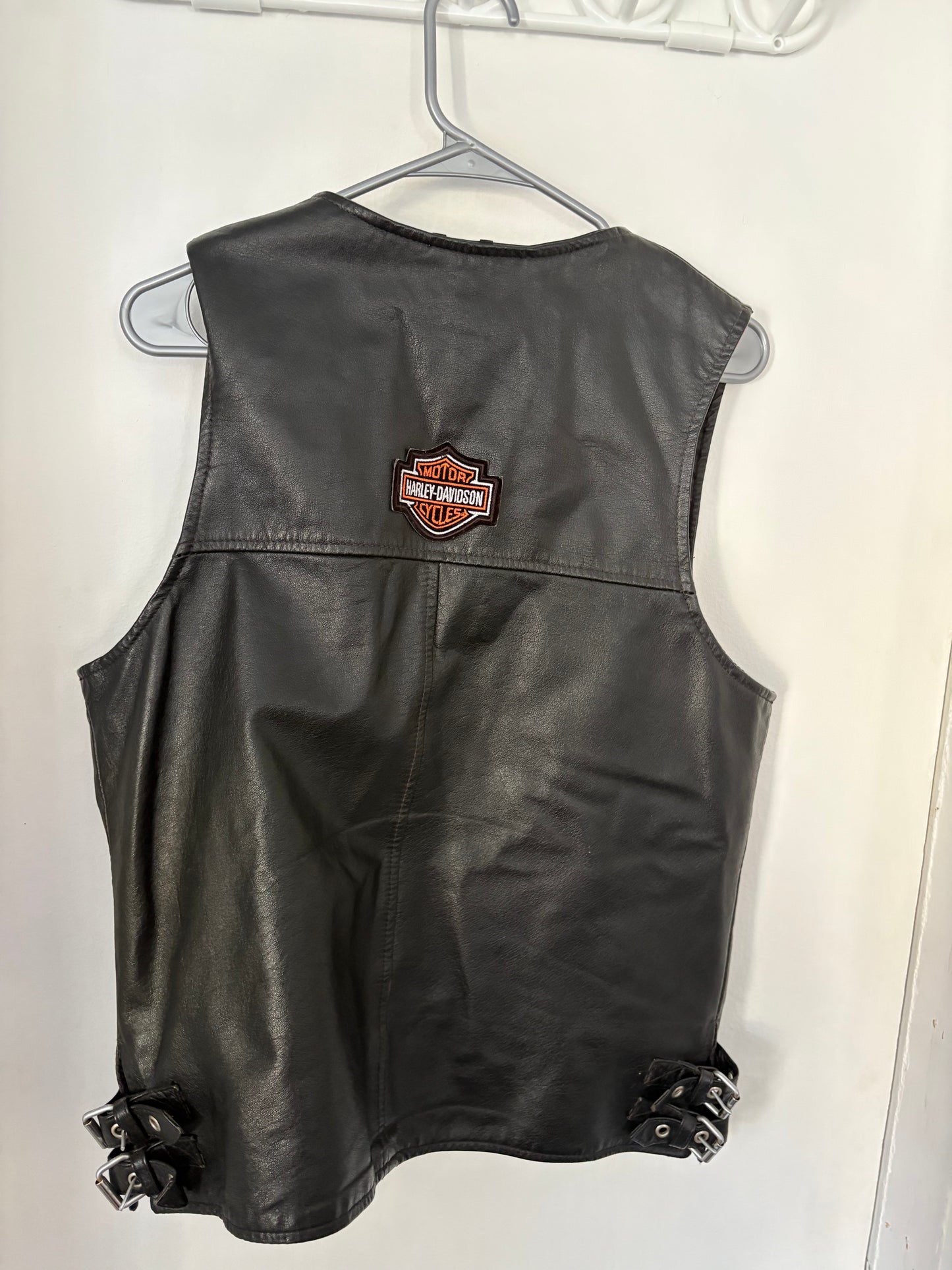 Veste vrai cuir Gogi broder harley davidson medium