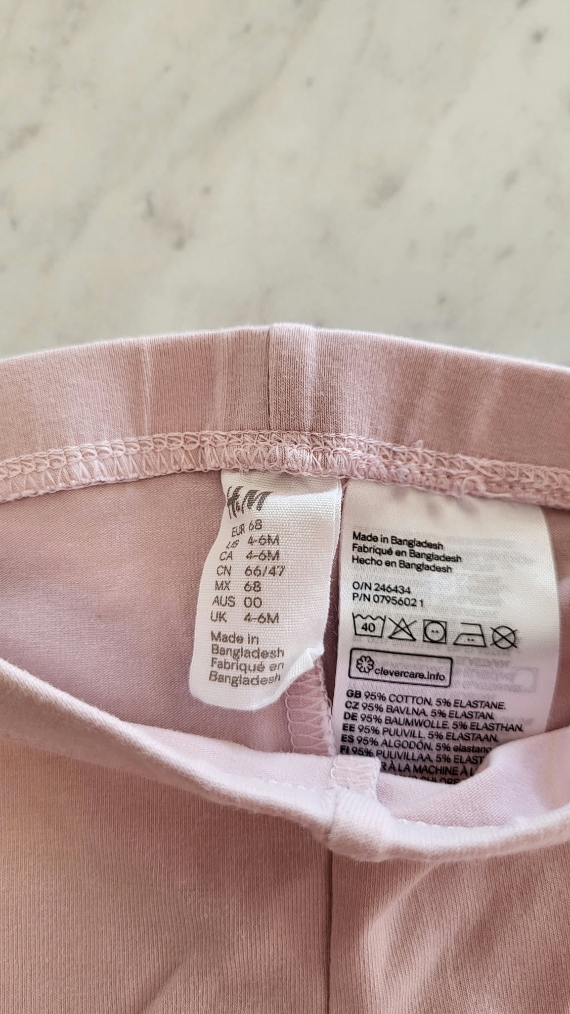 Legging h&m 4-6 mois