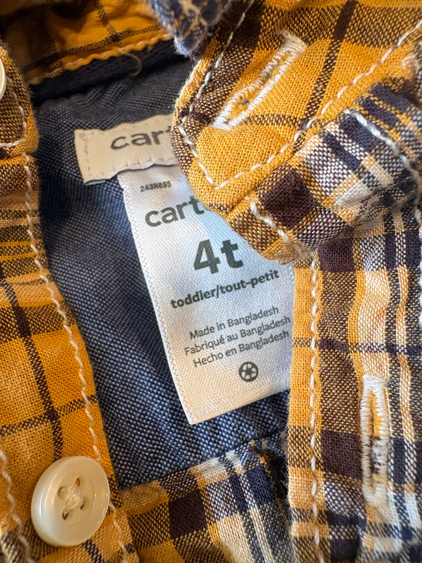Chemise carter's 4T