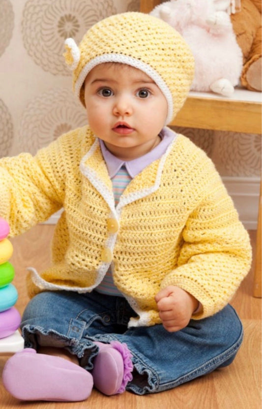 Veste et chapeau pour fillette 6 à 24 mois
