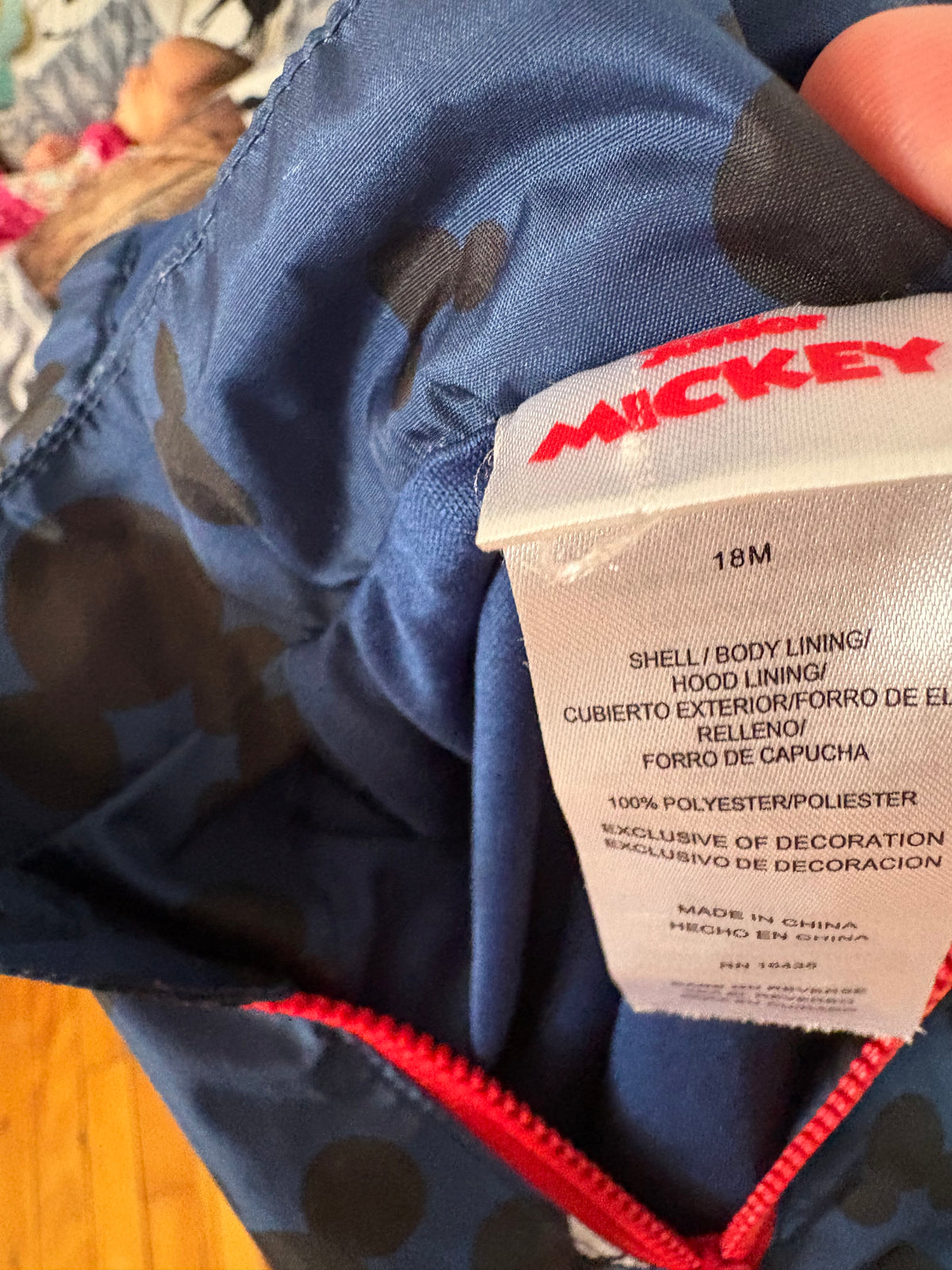 Manteau Disney 18 mois printemps/automne neuf (cmb)