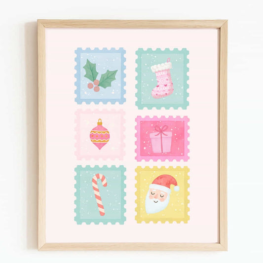 Affiche « timbre de noël »