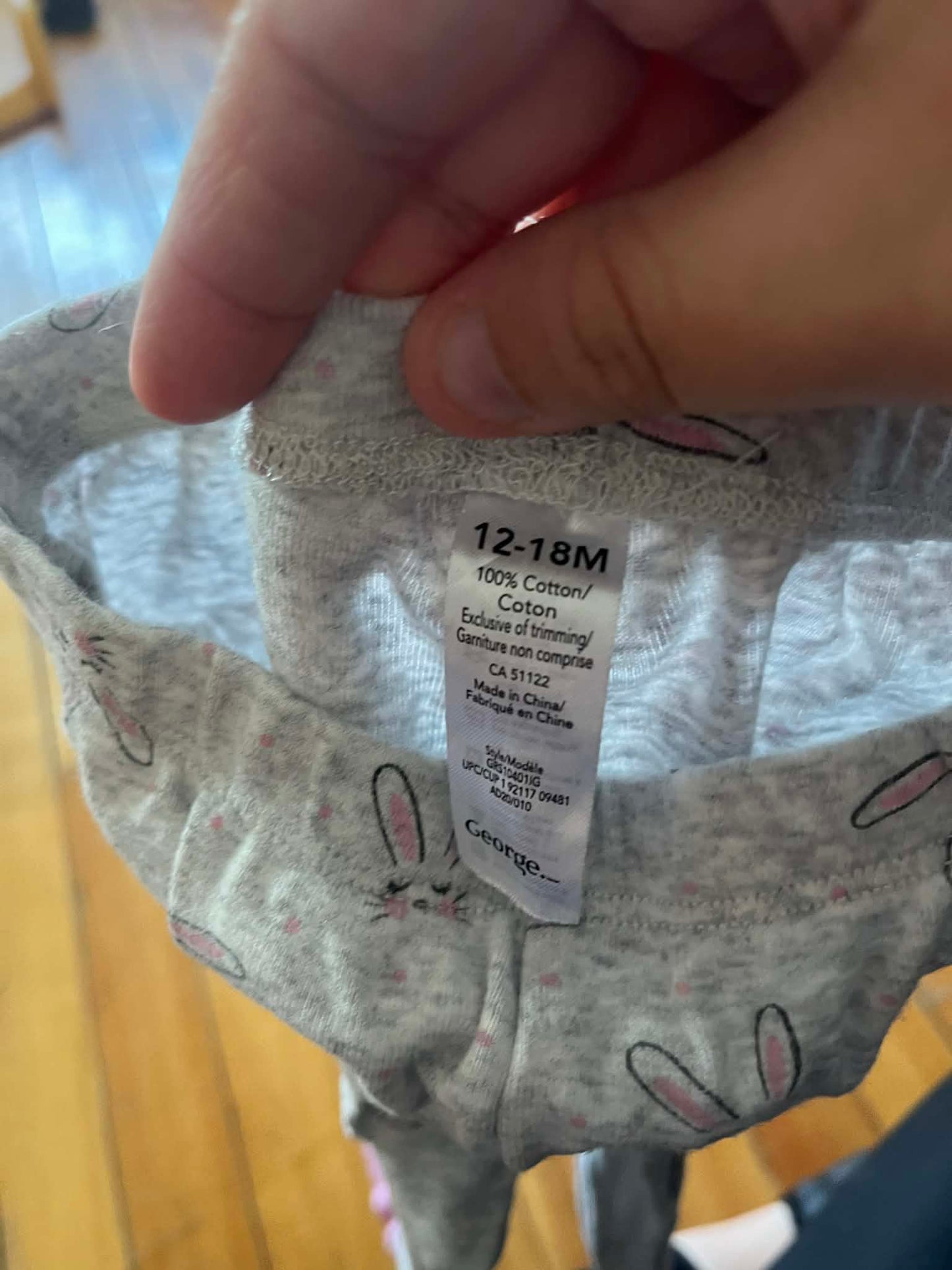 Pantalon pyjama george 12-18 mois