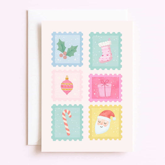 Carte noël « Timbre de noël »