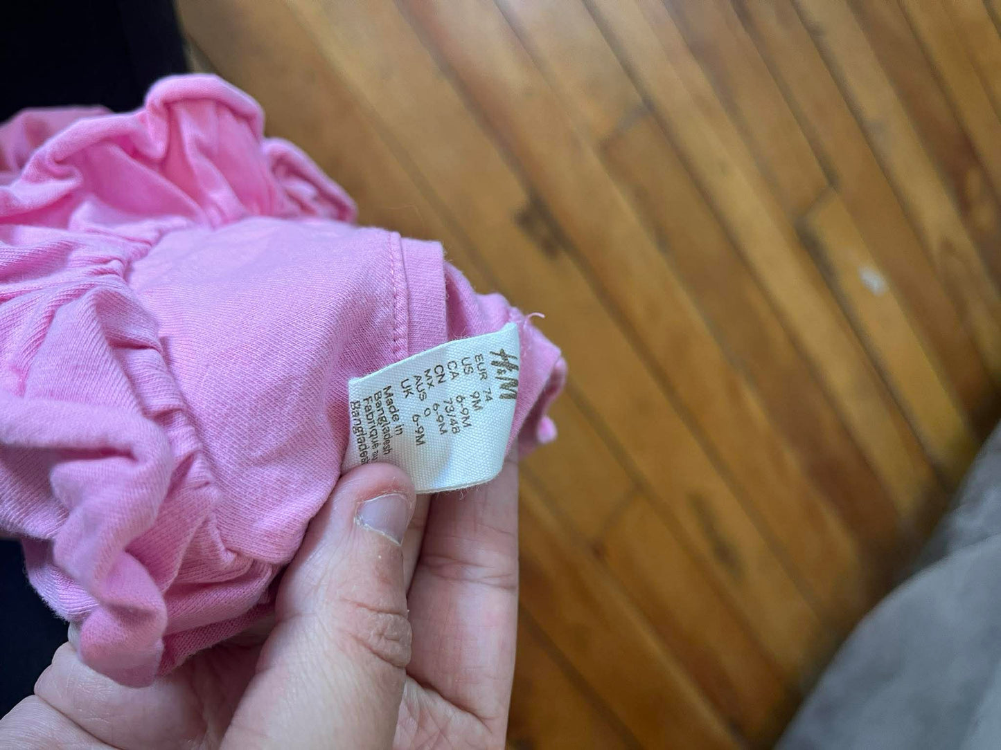 Gilet h&m 6-9 mois rose bonbon