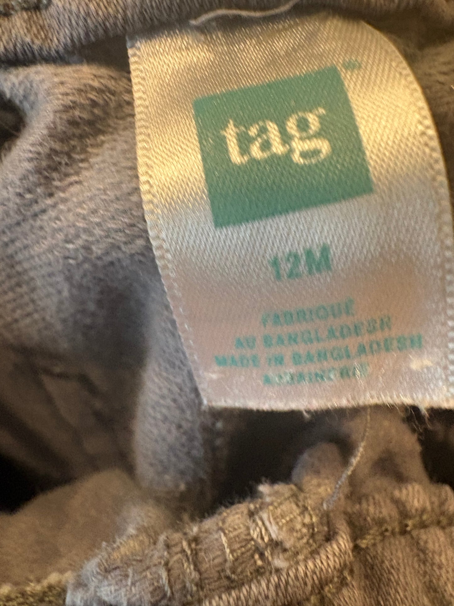 Pantalon tag 12 mois (cmb)