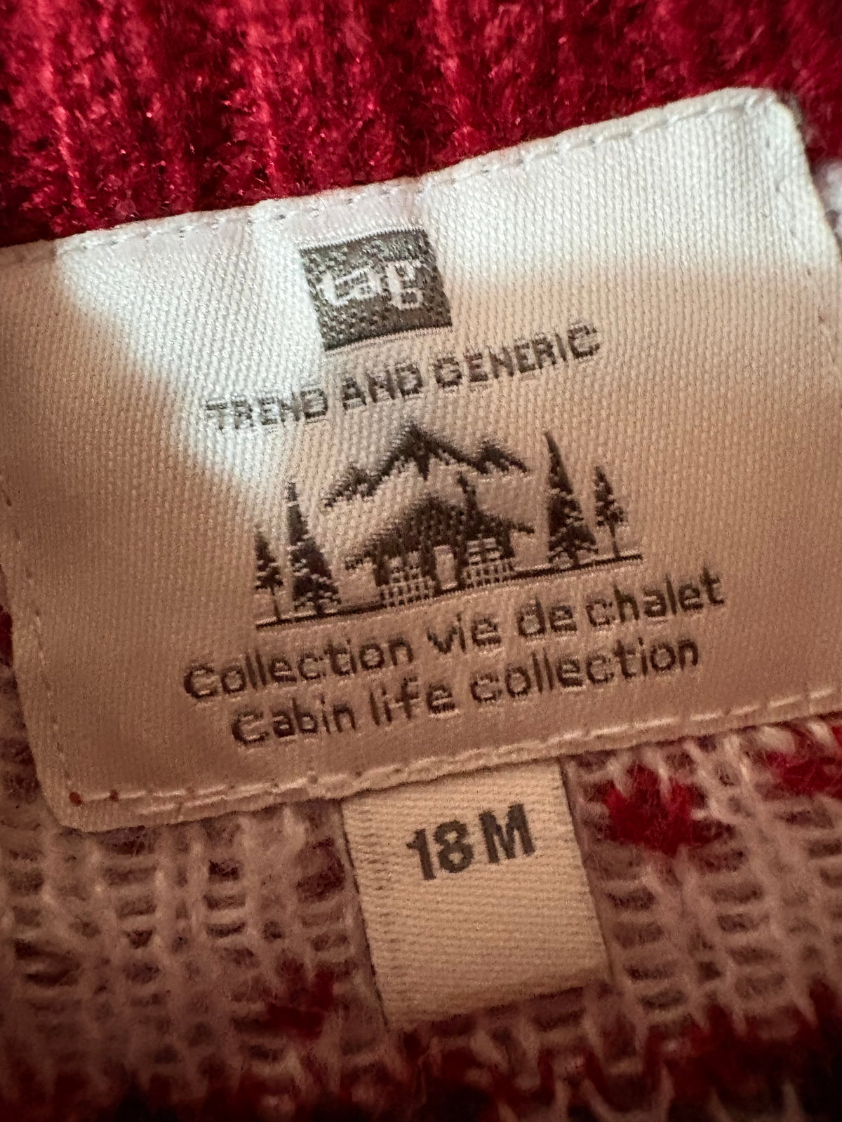 Chandail tag 18 mois (cmb)