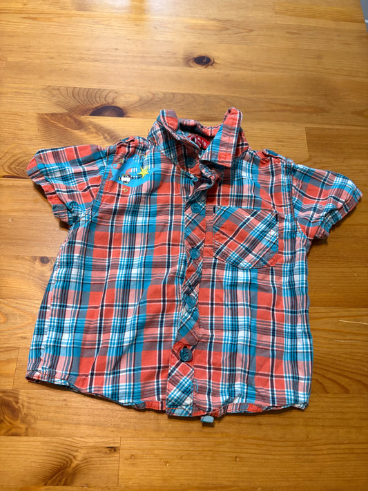 Chemise manche courte billy et eli 12 mois