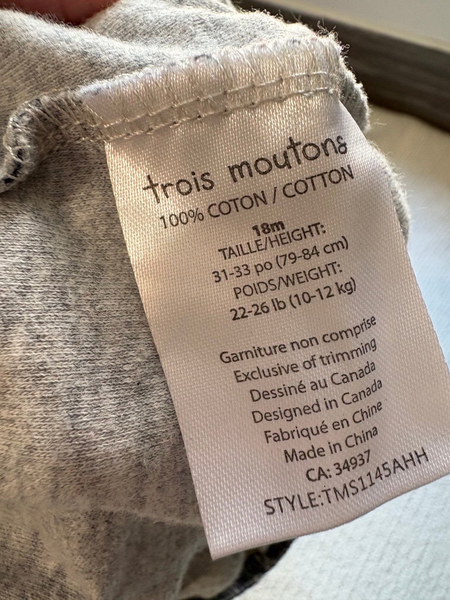 Pantalon trois moutons 18 mois