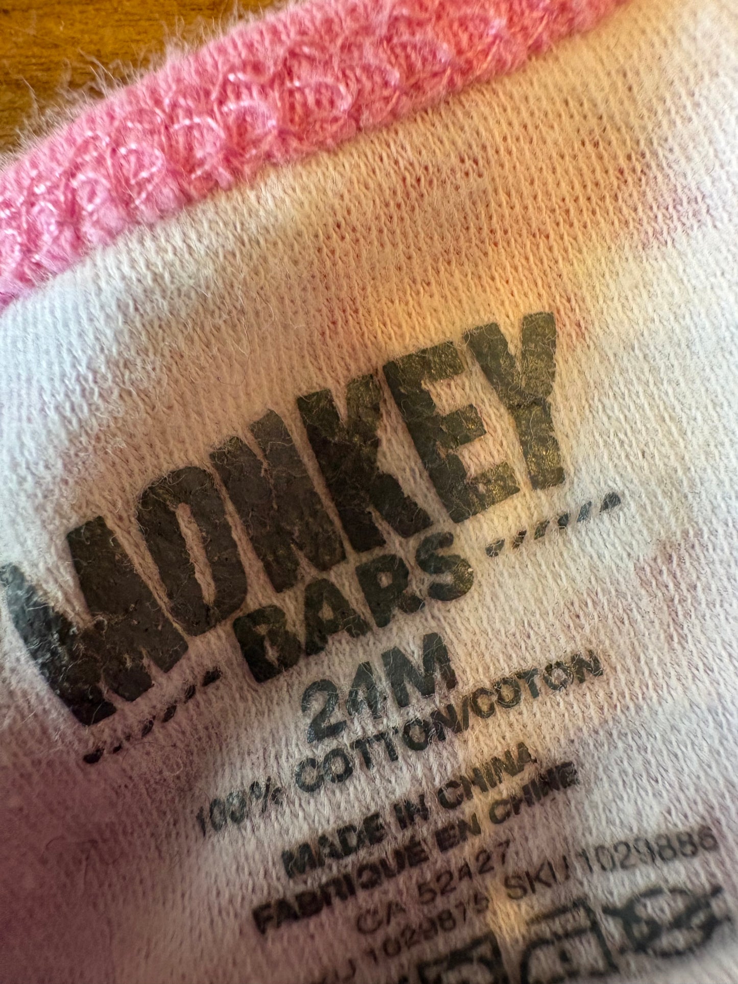 Cache couche monkey bar 24 mois (cmb)