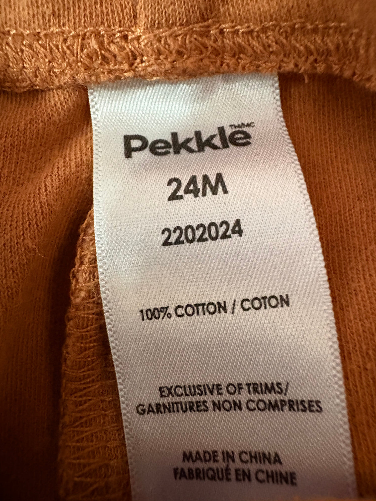Ensemble Pekkle 24 mois (cmb)