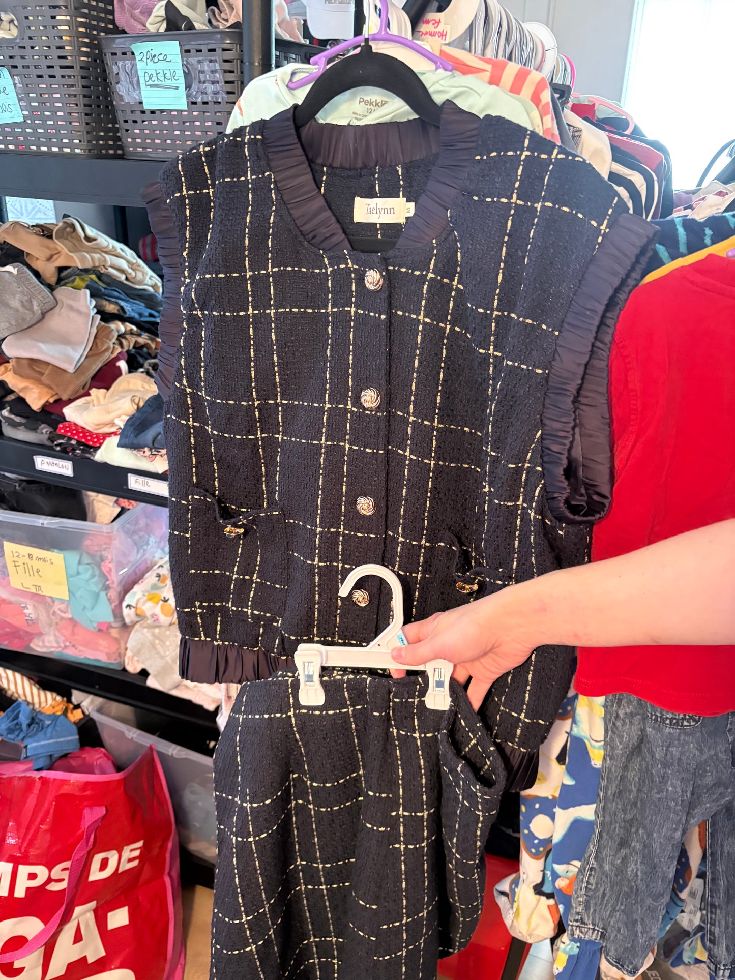 Ensemble en tweed Taelyn Medium état neuf Valeur 145$ et 250$