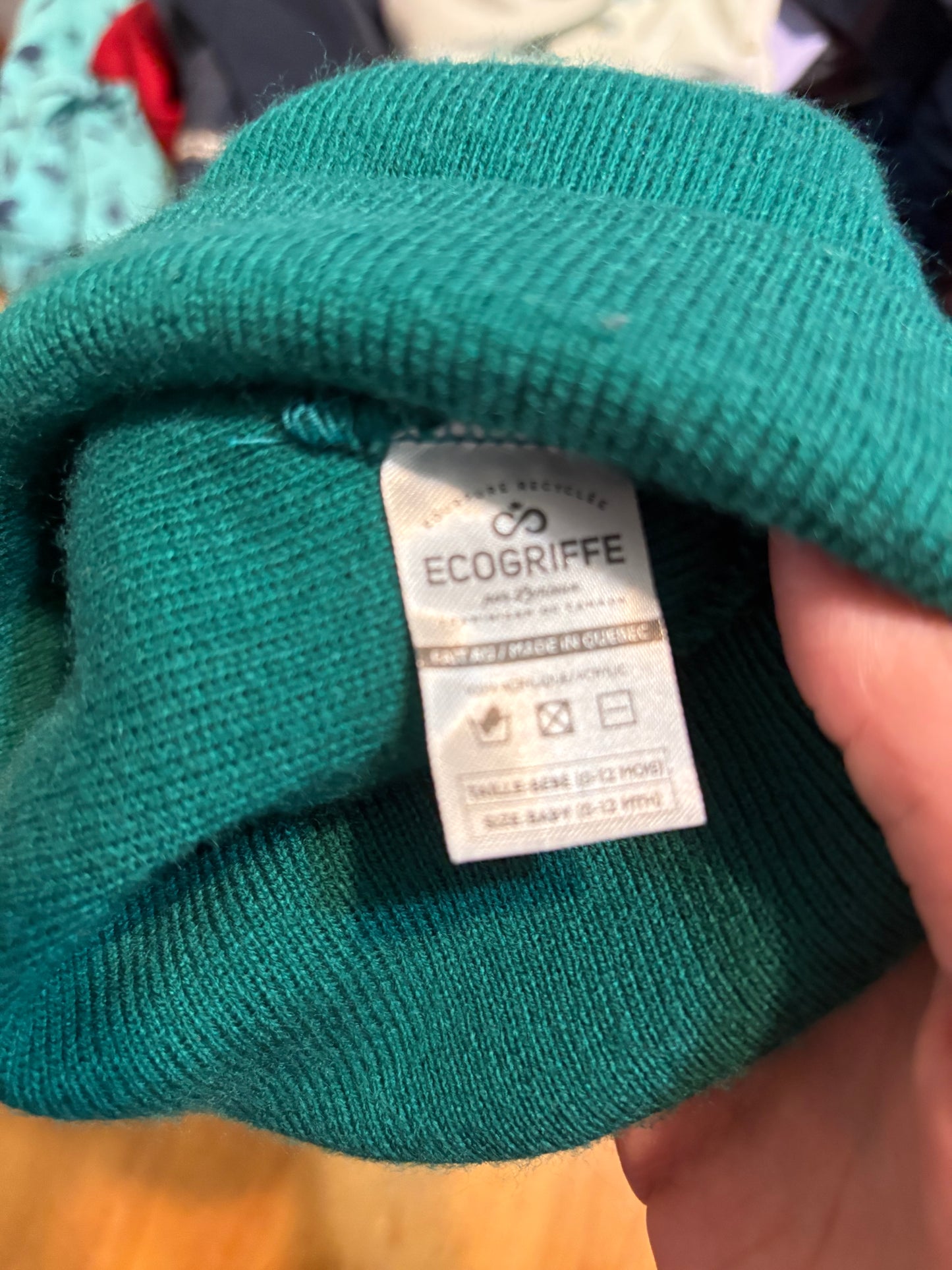 Tuque Eco griffe 6-12 mois comme neuf