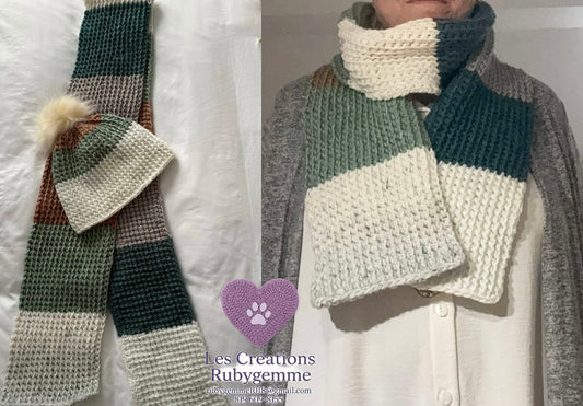 Ensemble tuque et col femmes,hommes plusieurs choix de couleurs et dégradées disponibles.