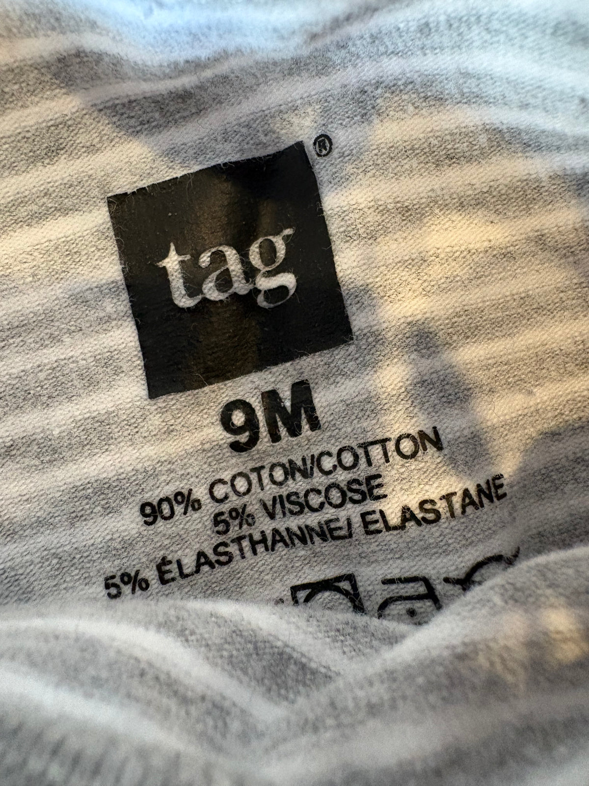 Chandail tag 9 mois (cmb)
