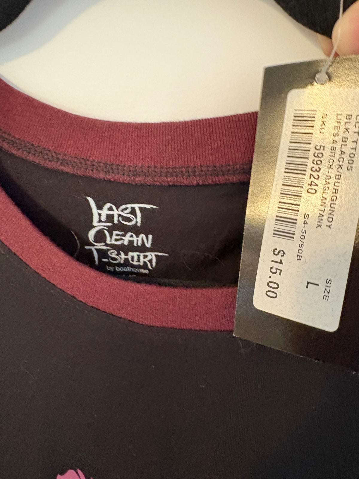 t-shirt last clean t-shirt neuf large