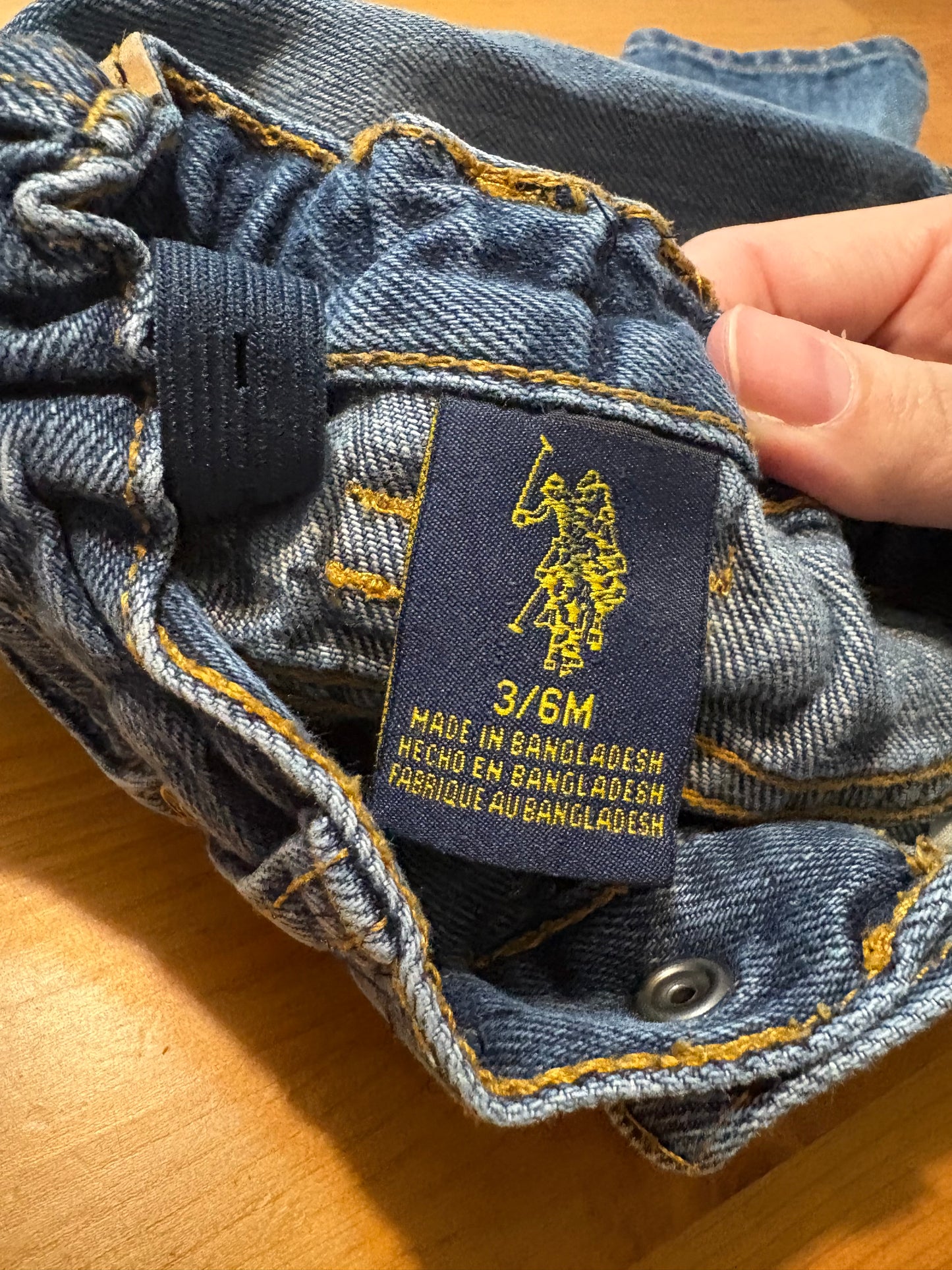 Jeans pollo asss 3-6 mois