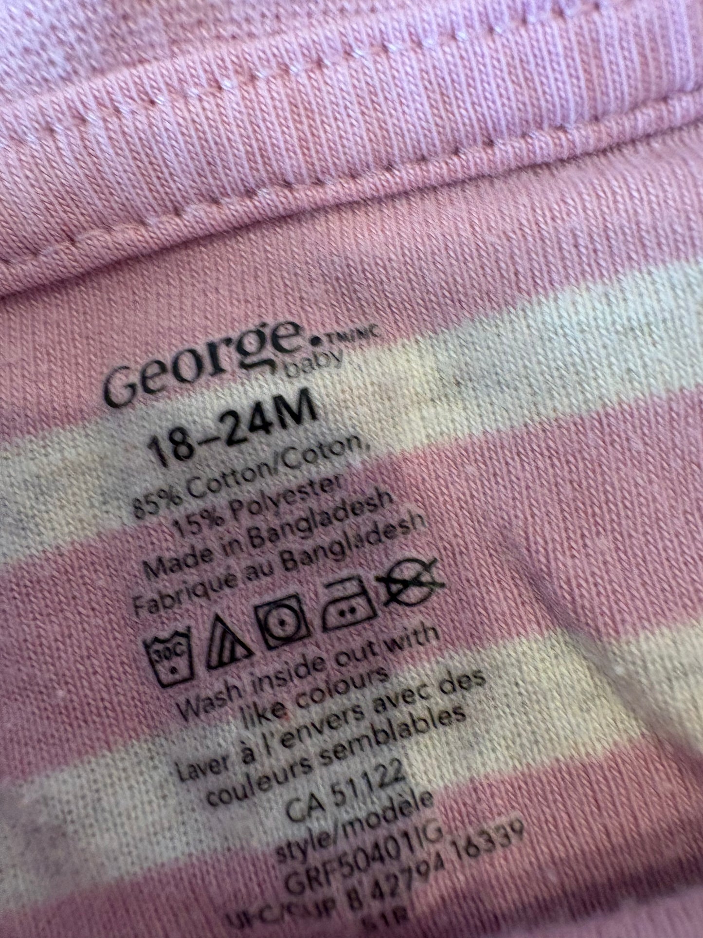 Chandail et pantalon  George 18-24 mois (cmb)
