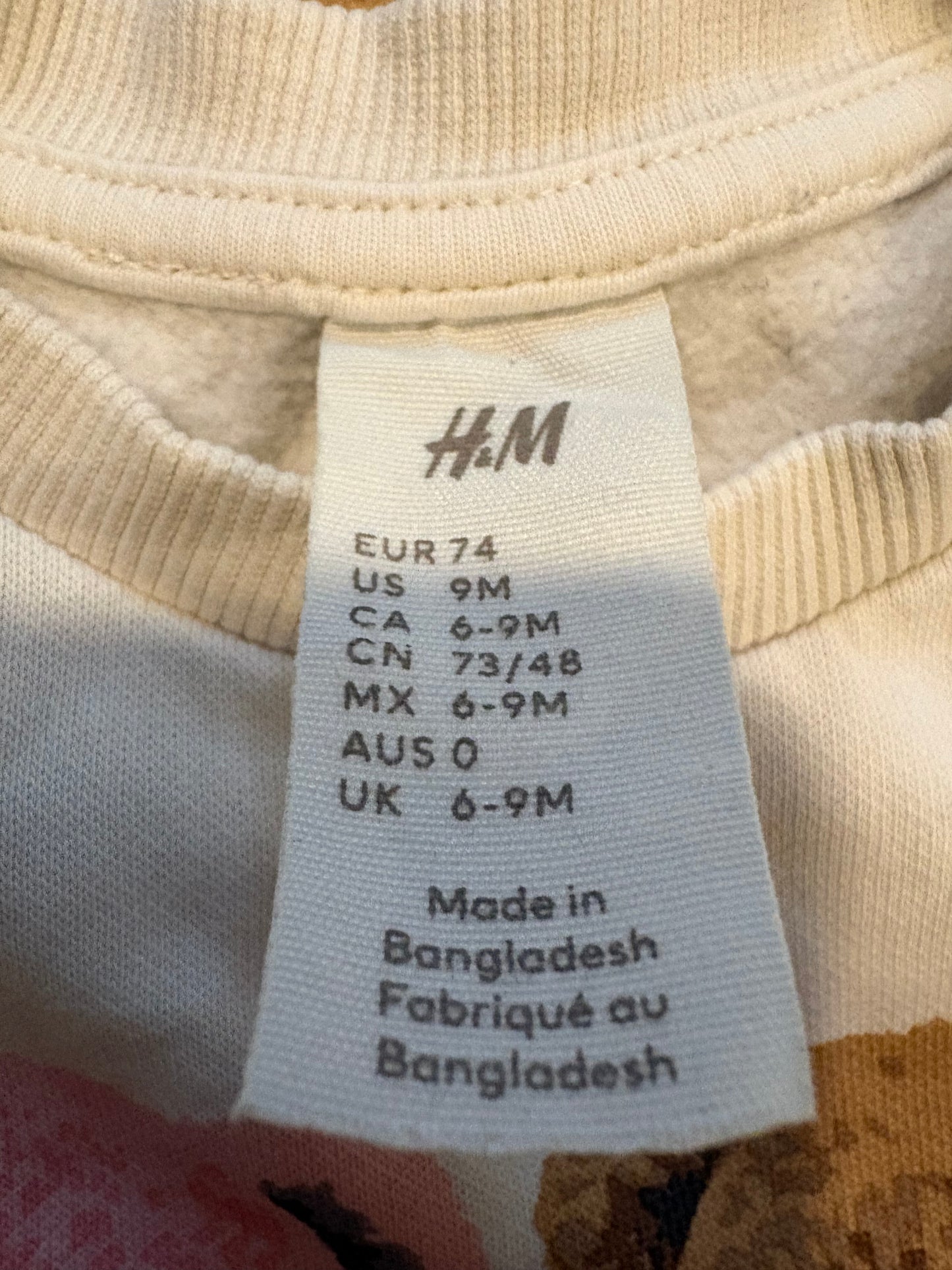 Chandail H&M 6-9 mois
