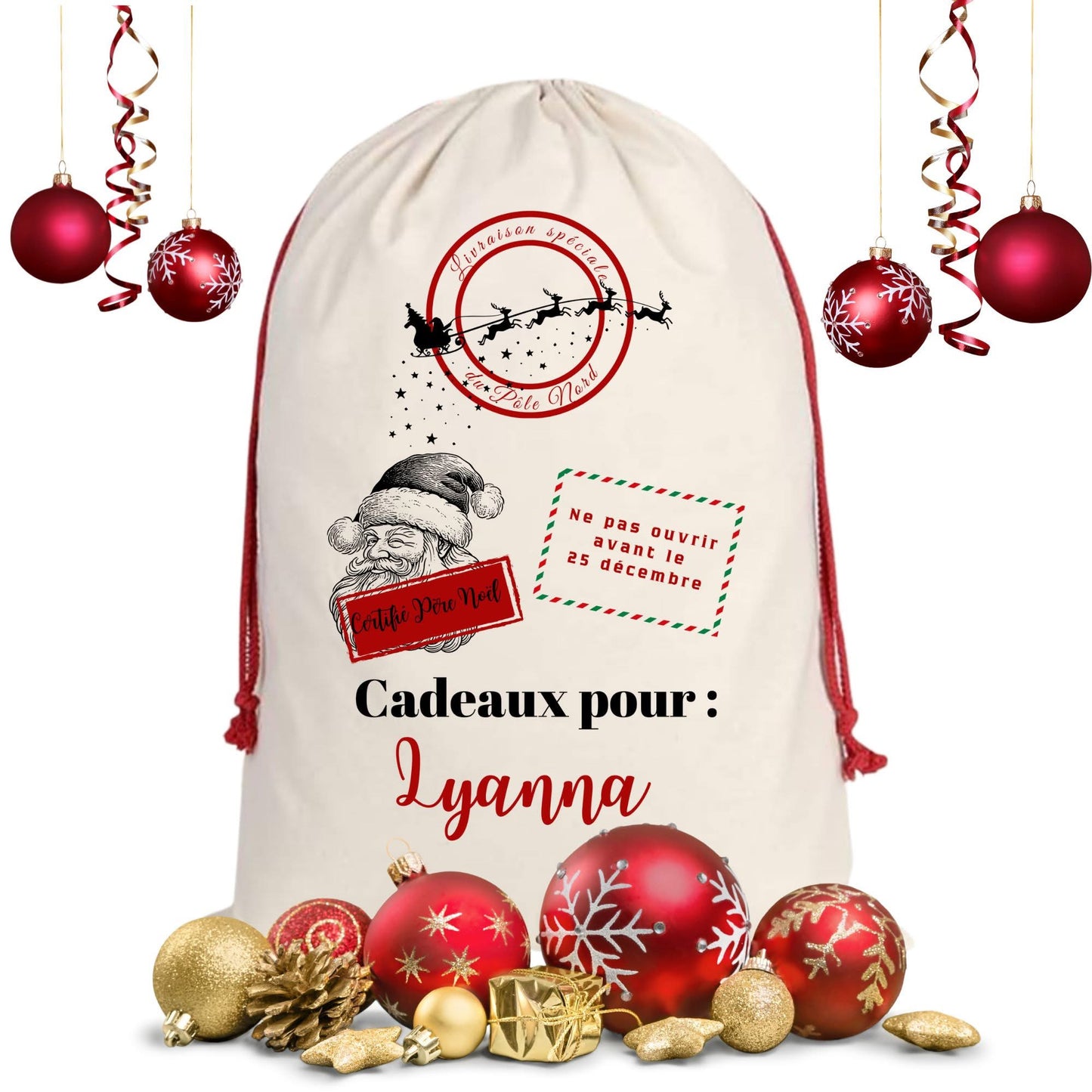 Poche à cadeaux en jute *personnalisable*