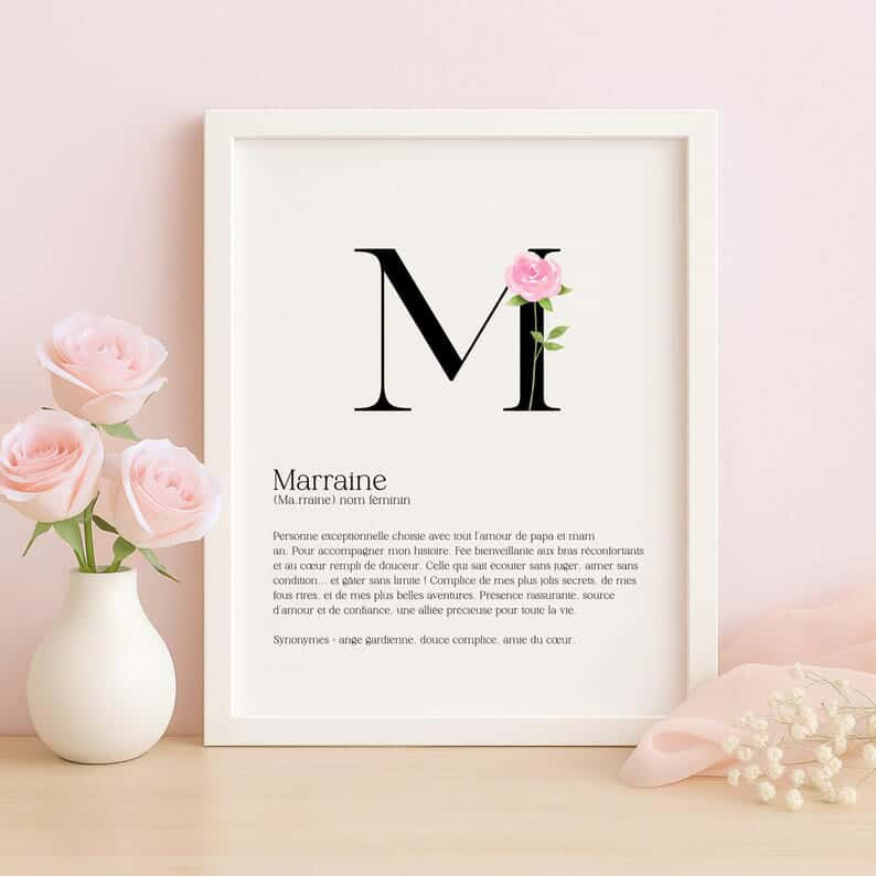 Affiche définition pour Marraine