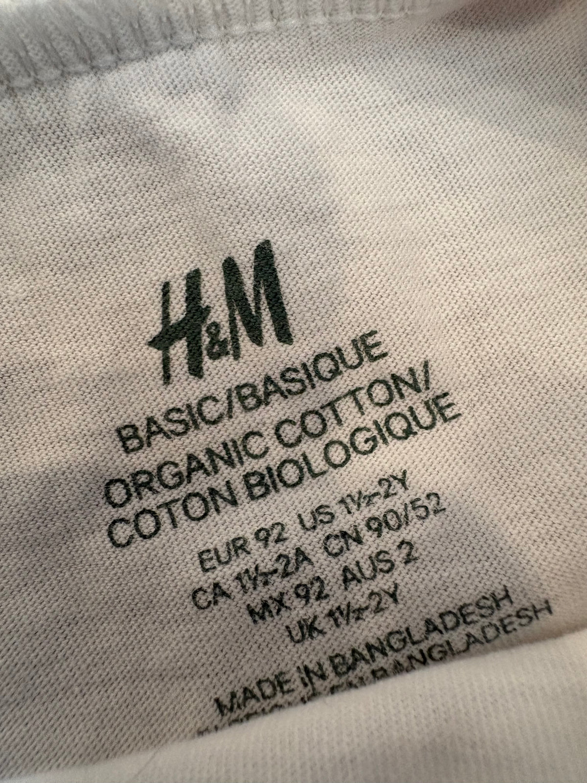 Chandail H&M 1-2 ans (cmb)*