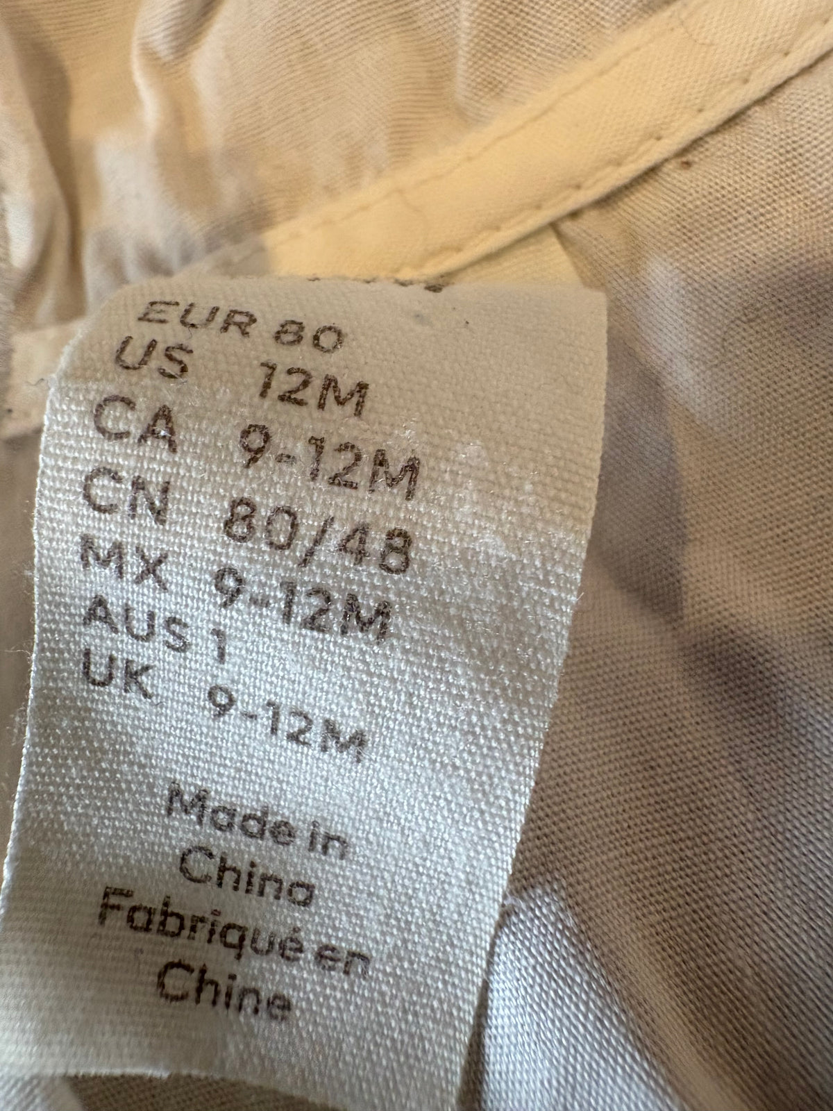 Chemise pour bébé fille h&m 9-12 mois (CMHL)