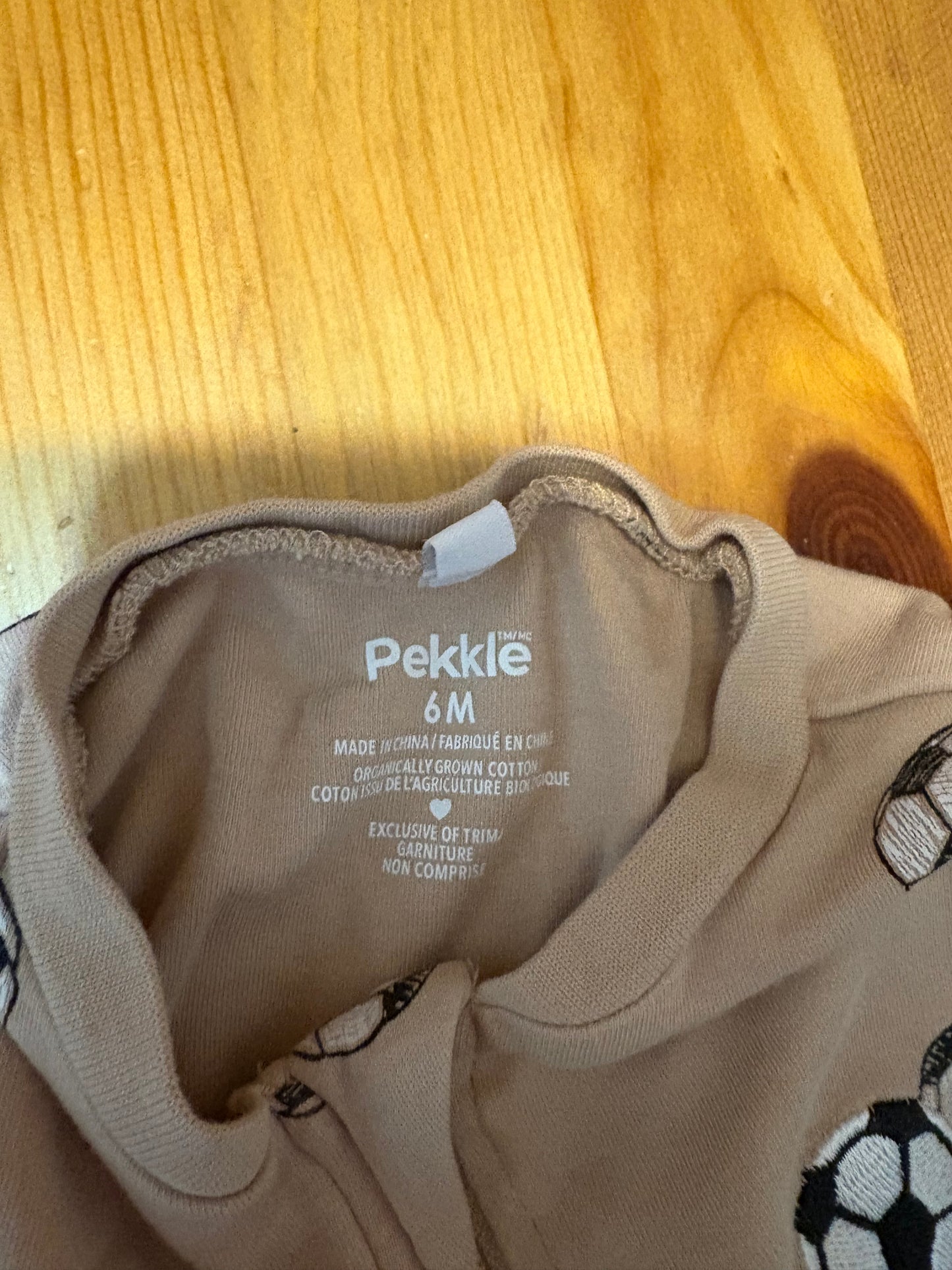 Pyjama pekkle soccer beige 6 mois