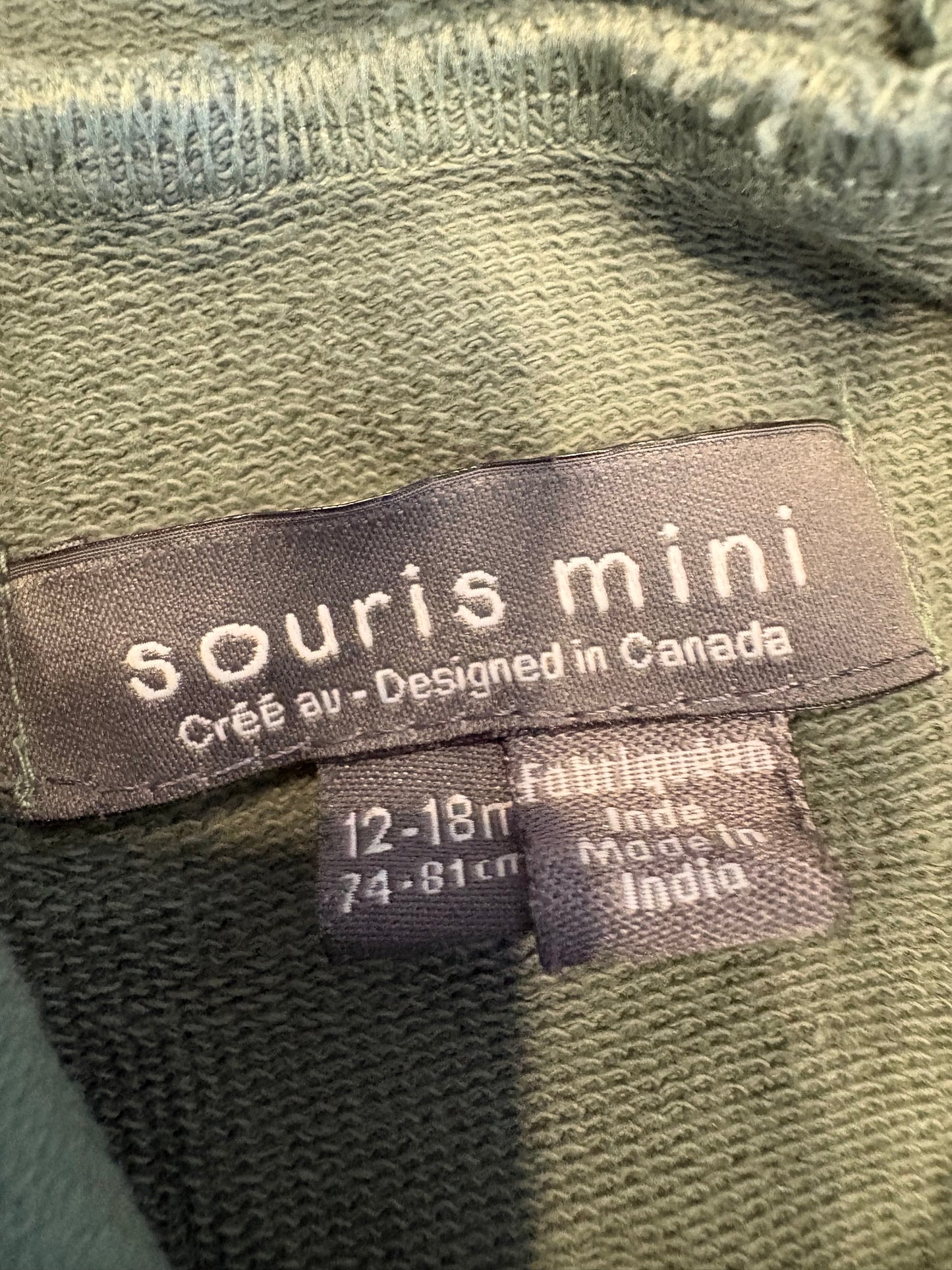 Hoodie Souris Mini 12-18 mois (cmb)