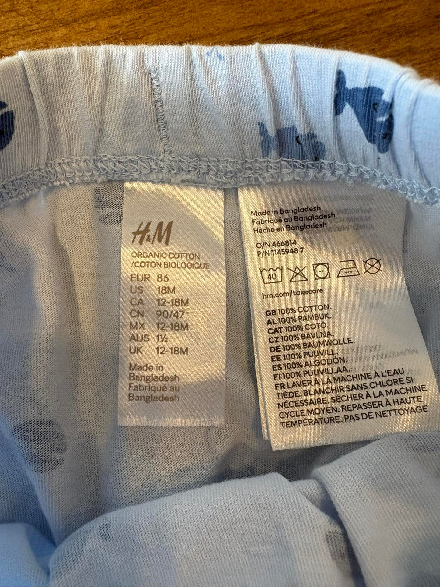 Short h&m 12-18 mois (cmb)