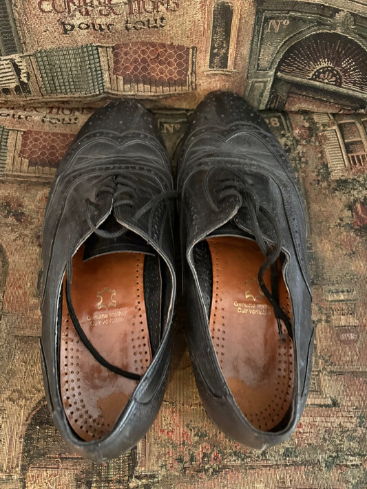 Chaussure homme en cuir véritable grandeur 10 (cmb)