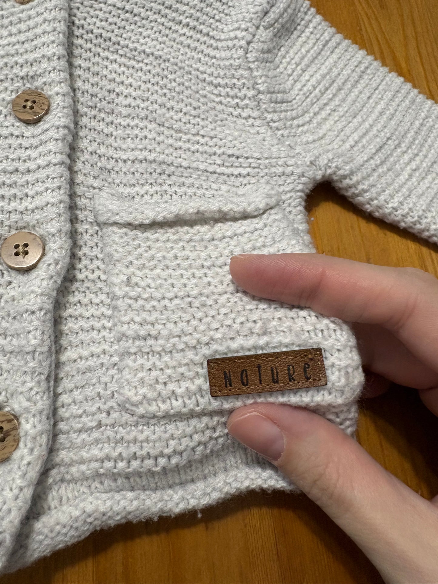 Veste tricot trois moutons 1 mois