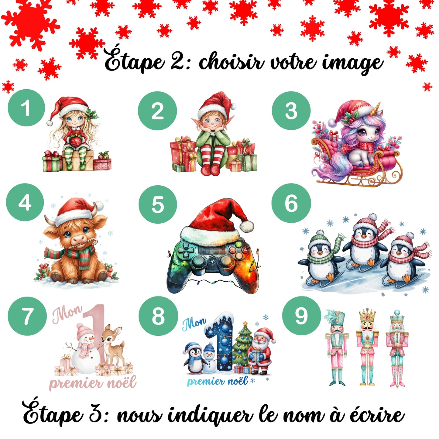 Bas de noël personnalisable voir description ☺️