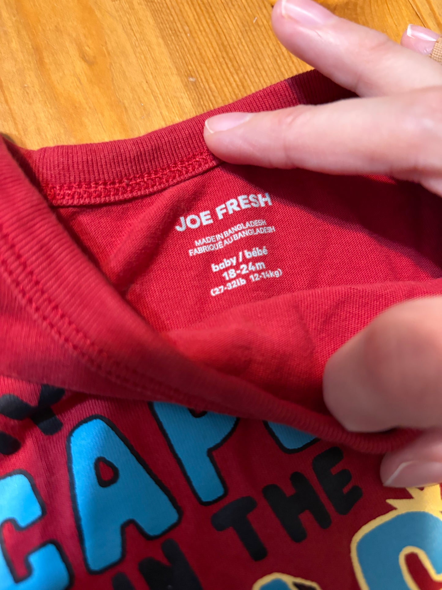 T-shirt joe fresh 18-24 mois