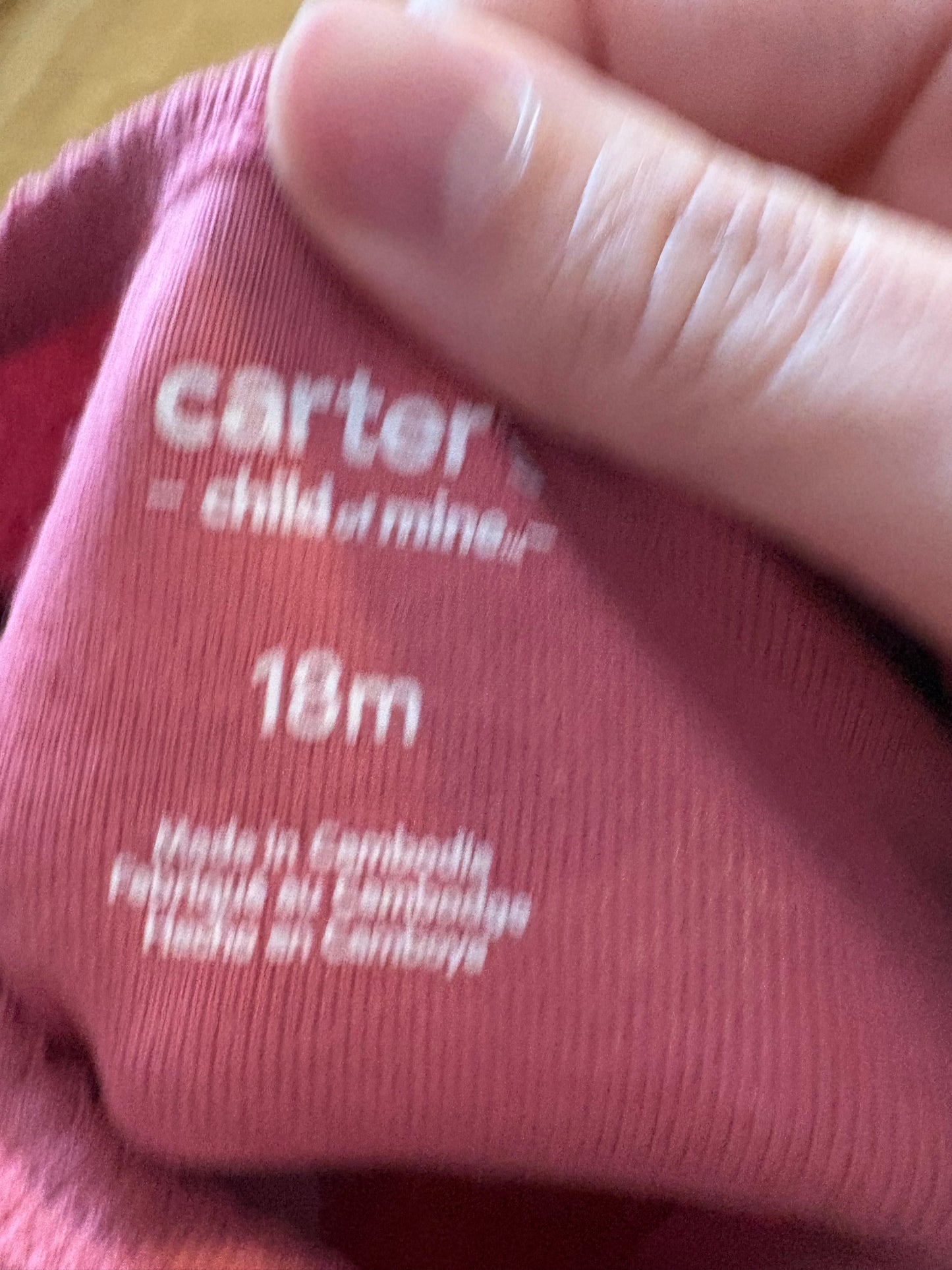 Cache-couche carter’s 18 mois état neuf