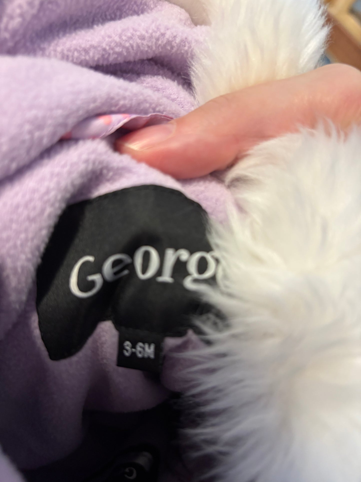 manteau george 3-6 mois état neuf