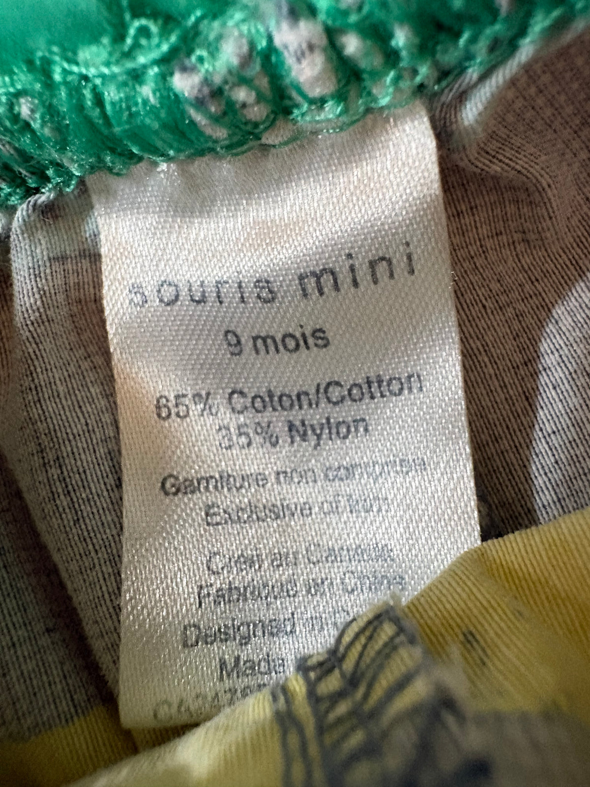 Short Souris Mini 9 mois (cmb)