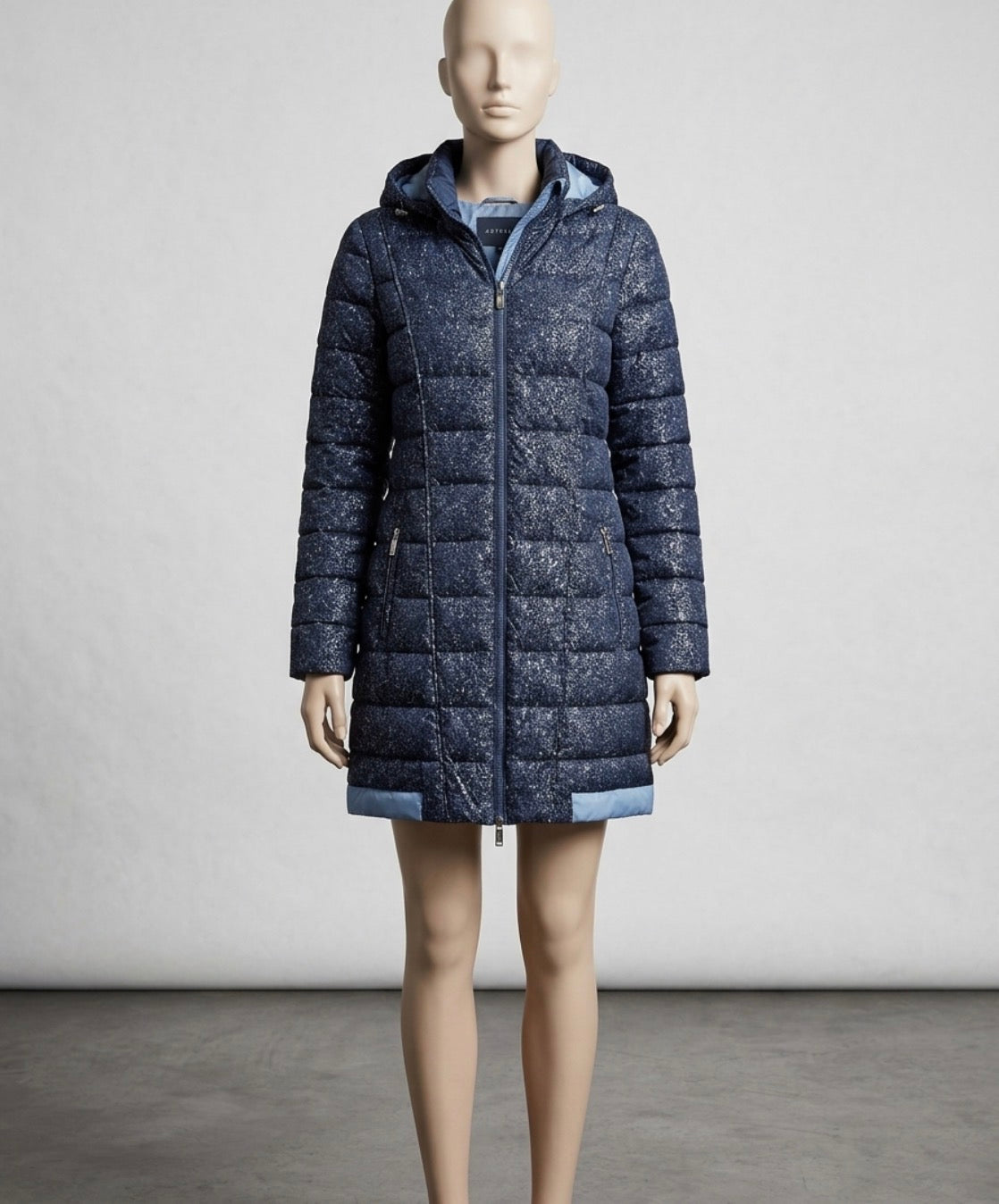 Manteau yest small marine et blanc