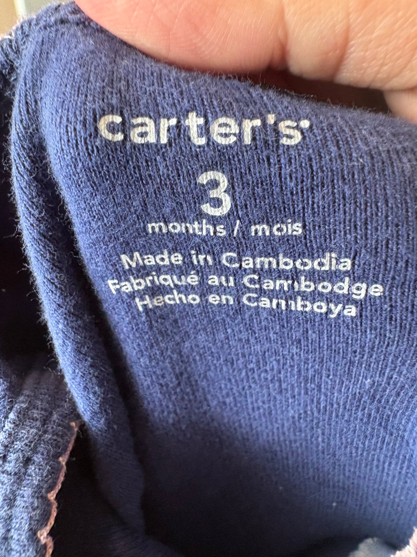 Cache couche carter's 3 mois