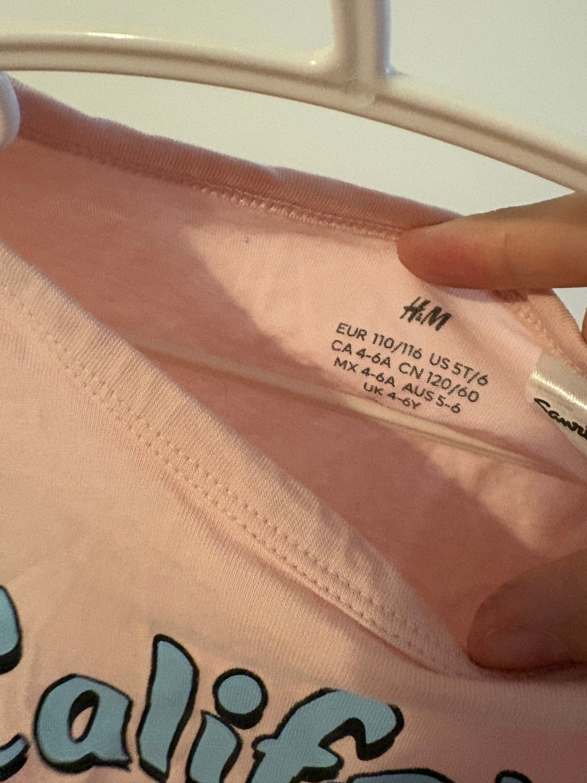 t-shirt h&m 4-6 ans