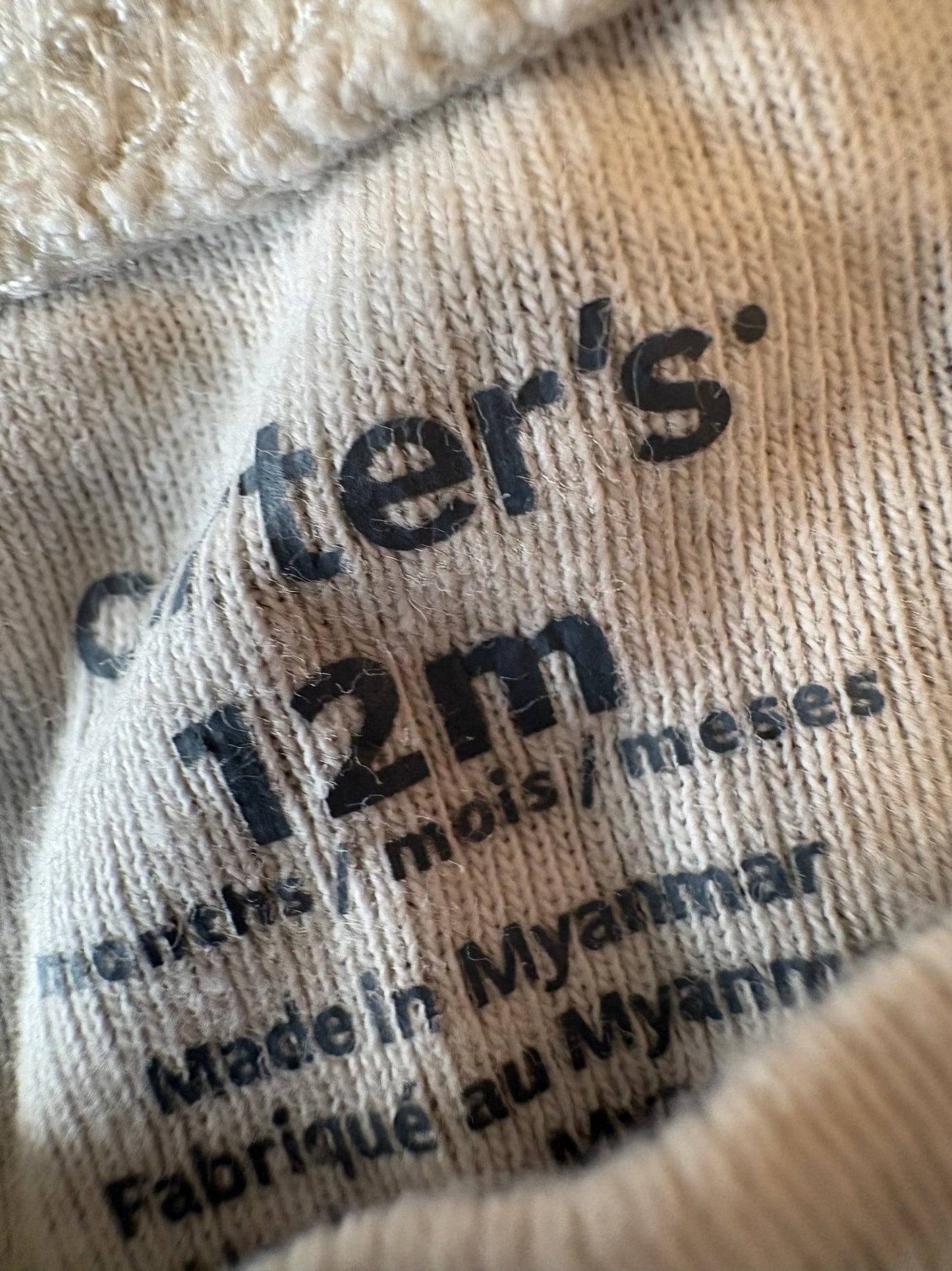 Cache couche carter's 12 mois