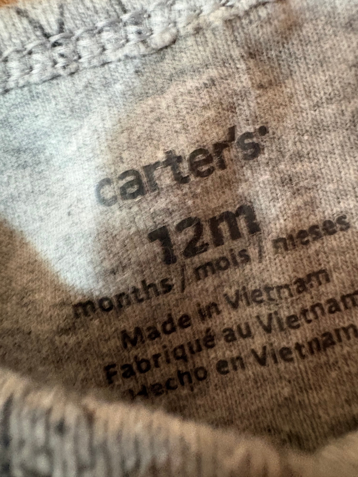 Cache couche carter's 12 mois (cmb)