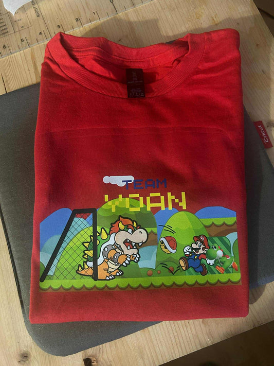 T-shirt mario bross personalisé jusqu’a 12 ans *voir description *