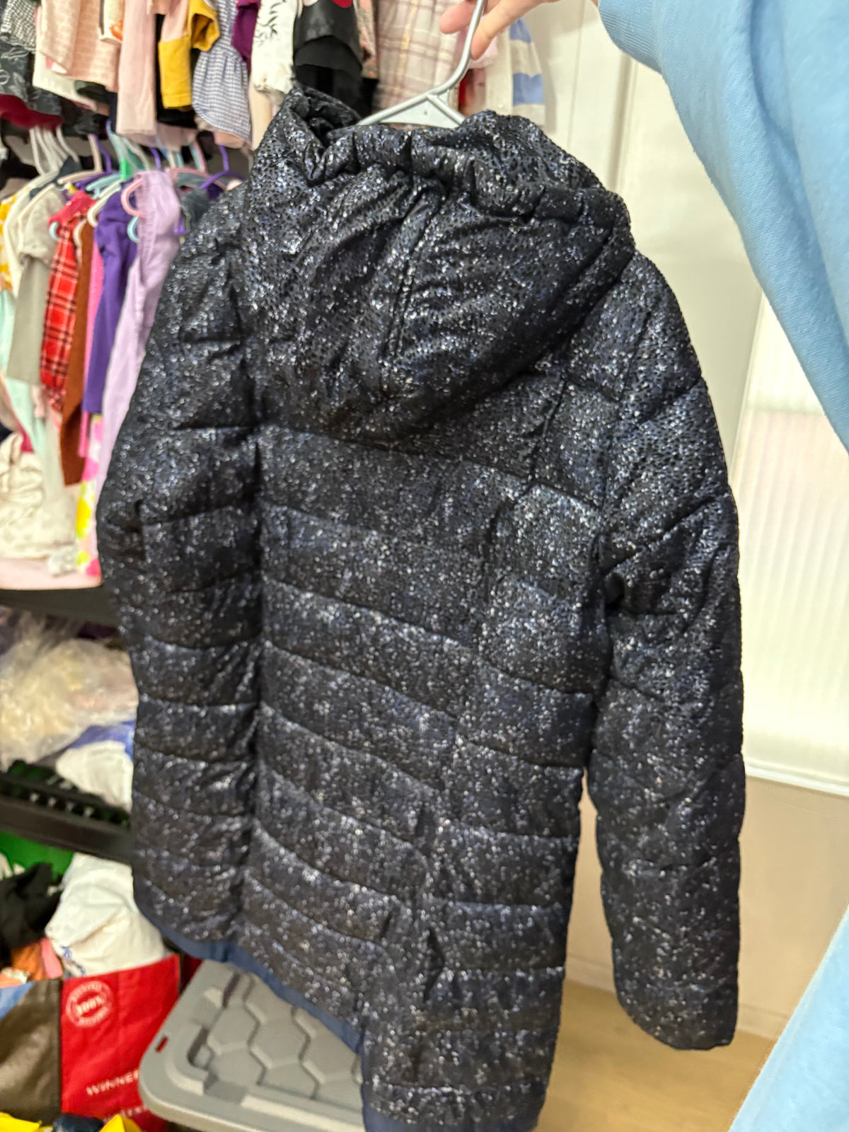Manteau yest small marine et blanc