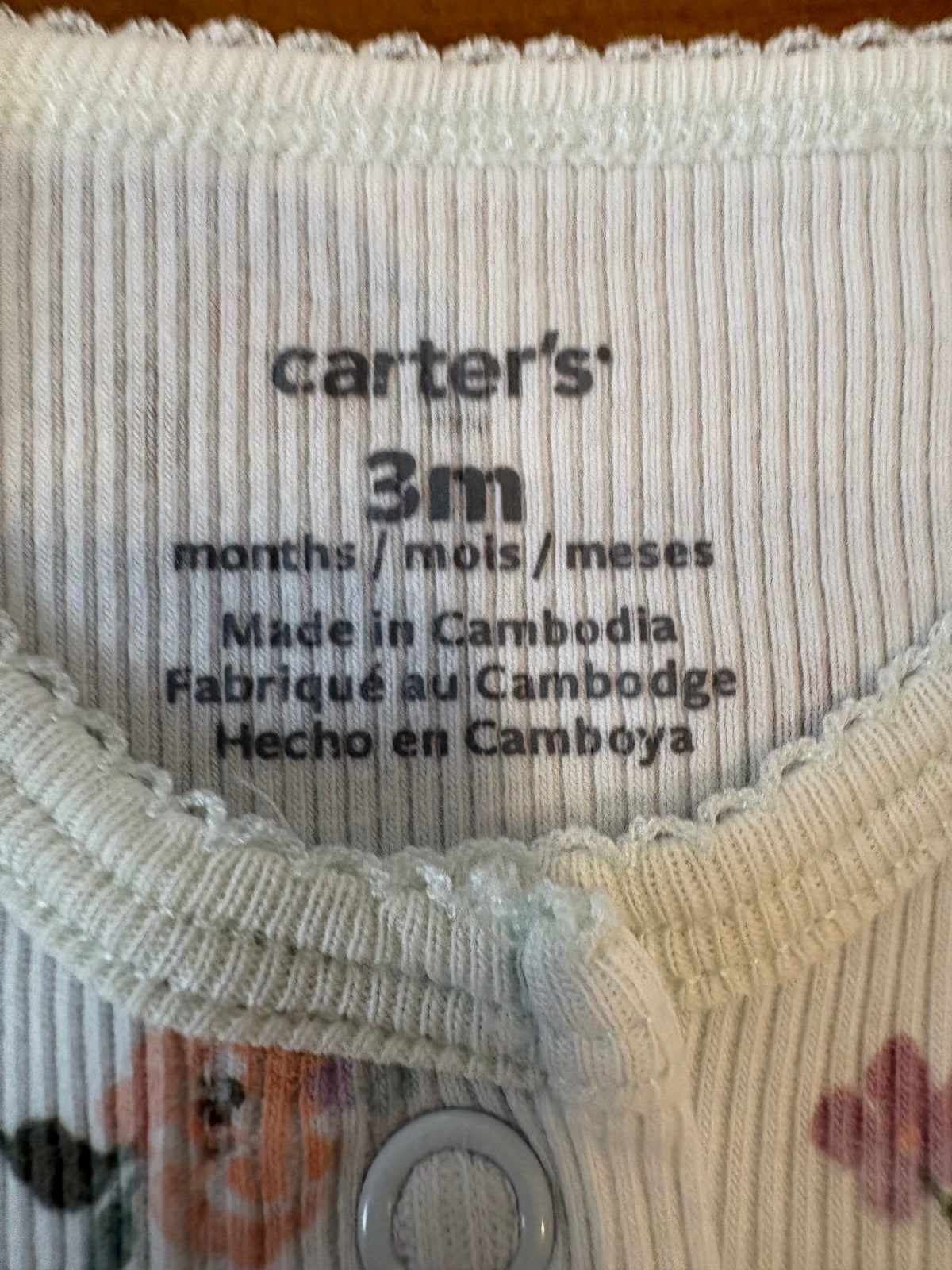 Pyjama carter's 3 mois (cmb)