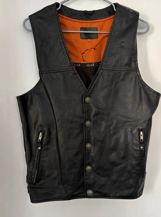 Veste vrai cuir Gogi broder harley davidson medium